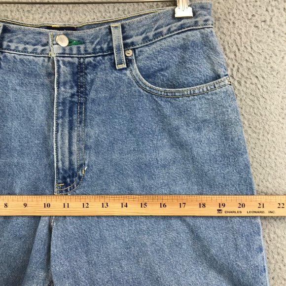 Vintage Tommy Hilfiger Jeans Women's 11/30 Flag Patch High Rise Mom Denim - Picture 7 of 10